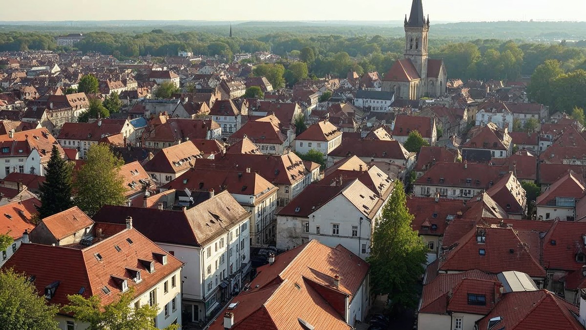 Bielefelder Marktplatz im Sommer mit historischen Gebäuden
