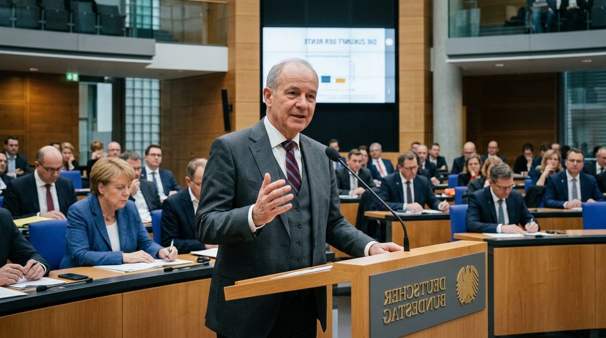 Politische Debatte im Plenarsaal des Bundestags