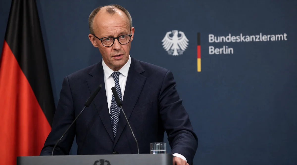 Bundeskanzler Friedrich Merz im Bundestag, wenige Tage nach seiner Rede zum Tag der deutschen Einheit